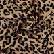 Coupon 3m Tissu Satin Crepe Leopard Noir