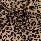 Coupon 3m Tissu Satin Crepe Leopard Marine 