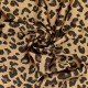 Coupon 3m Tissu Satin Crepe Leopard Olive 