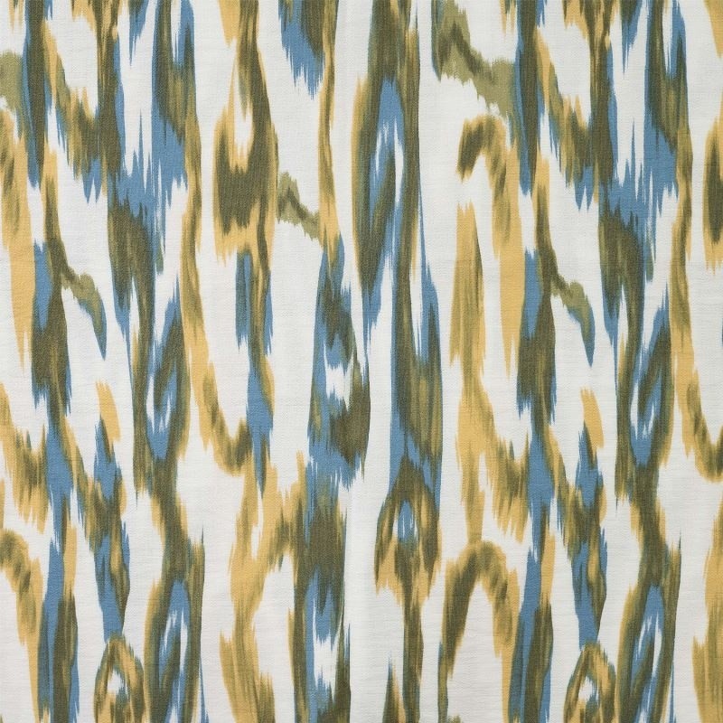 Coupon 3m Tissu Crêpe Viscose Imprimé Kaki