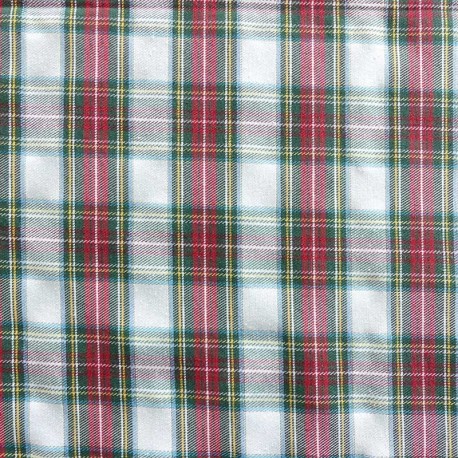 Coupon 3m Tissu Escocia Avec Lurex Blanc Grande Laize