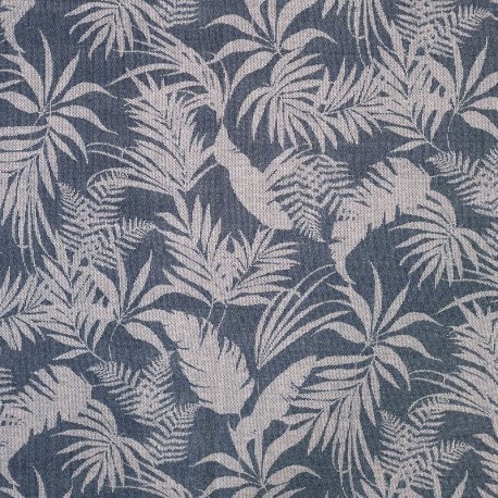 Coupon 3m Tissu Crêpe Viscose Imprimé Denim