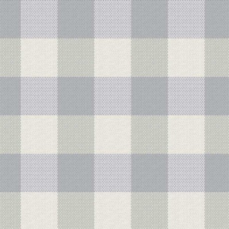 Coupon 3m Tissu Cuadro Carreaux Perle 