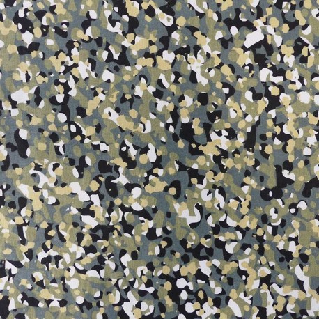 Coupon 3m Tissu Woodland Cretonne Petrole 