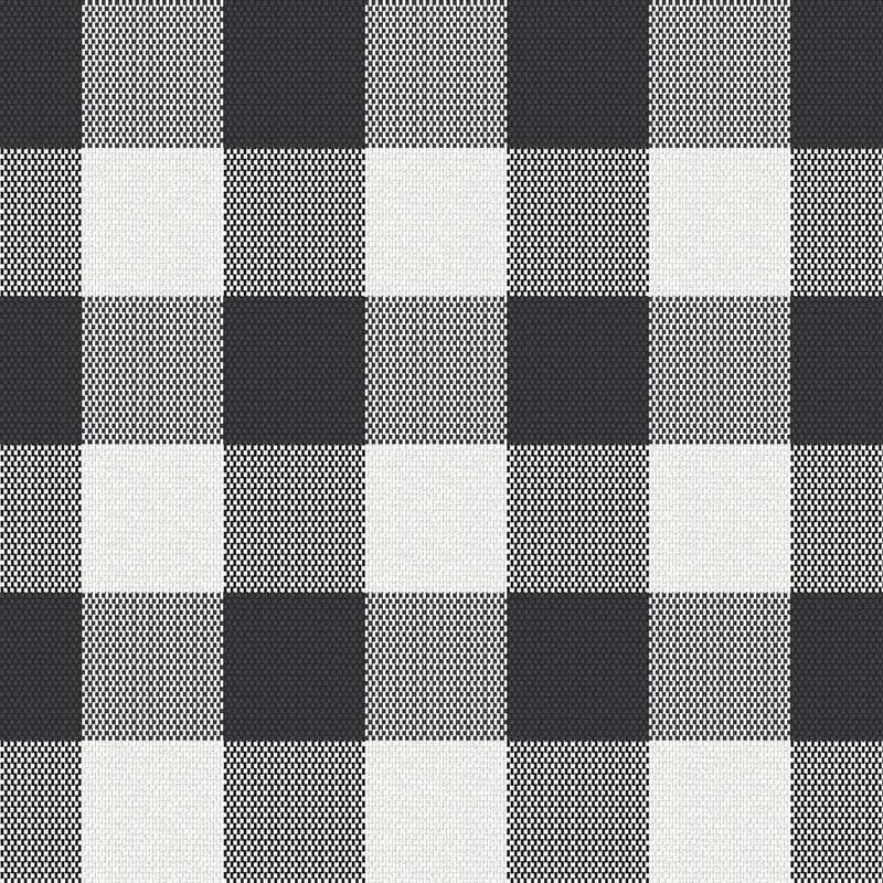 Coupon 3m Tissu Cuadro Carreaux Gris Foncé