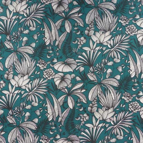 Coupon 3m Tissu Java Cretonne Ocean  