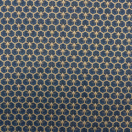 Coupon 3m Tissu Riad Cretonne Petrole 