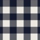 Coupon 3m Tissu Cuadro Carreaux Bleu Marine