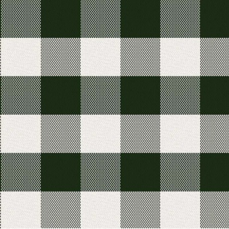 Coupon 3m Tissu Cuadro Carreaux Vert Foncé 