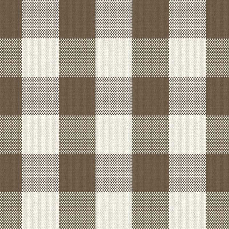 Coupon 3m Tissu Cuadro Carreaux Taupe