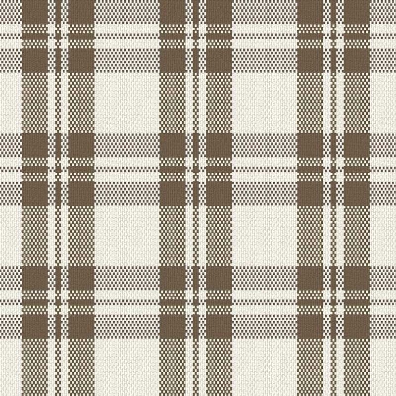 Coupon 3m Tissu Escoces Carreaux Taupe 