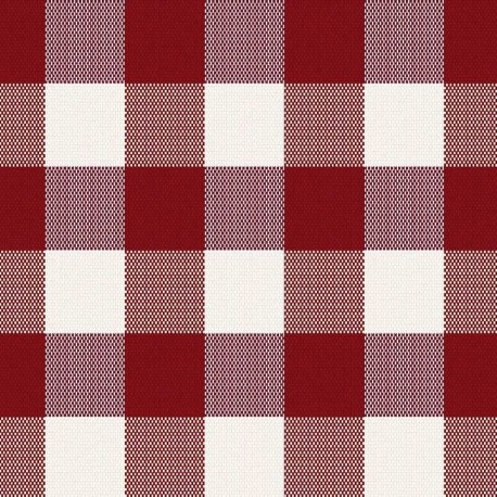 Coupon 3m Tissu Cuadro Carreaux Bordeaux 