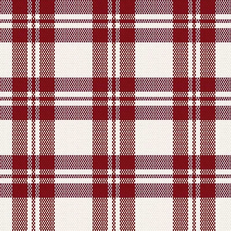 Coupon 3m Tissu Escoces Carreaux Bordeaux  