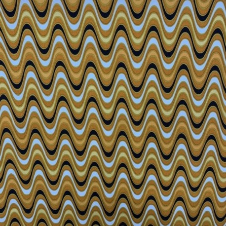Coupon 3m Tissu Cretonne Groovy Curry