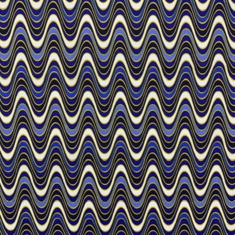 Coupon 3m Tissu Cretonne Groovy Indigo