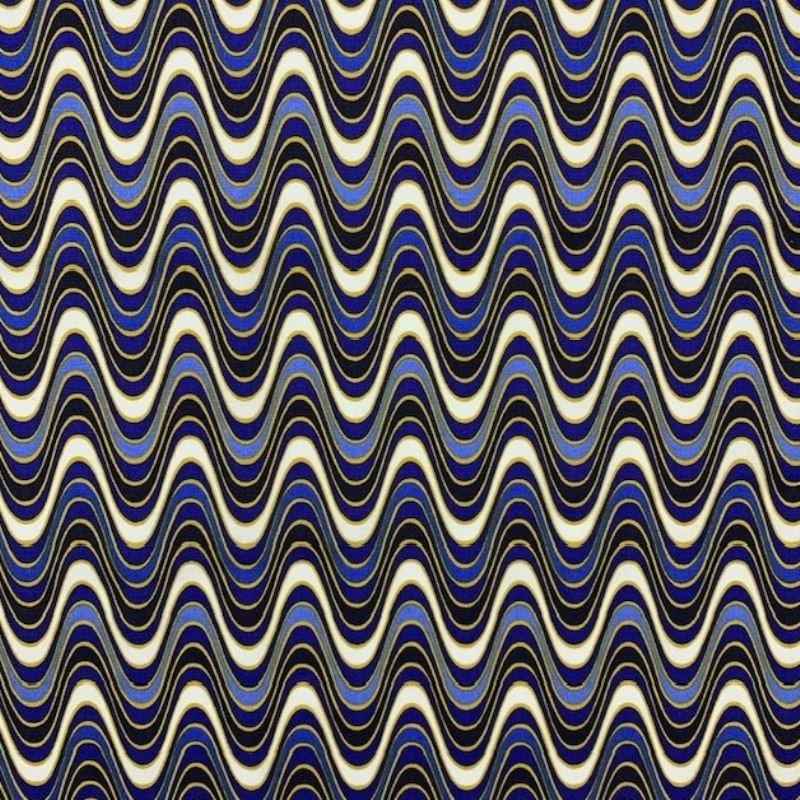 Coupon 3m Tissu Cretonne Groovy Indigo