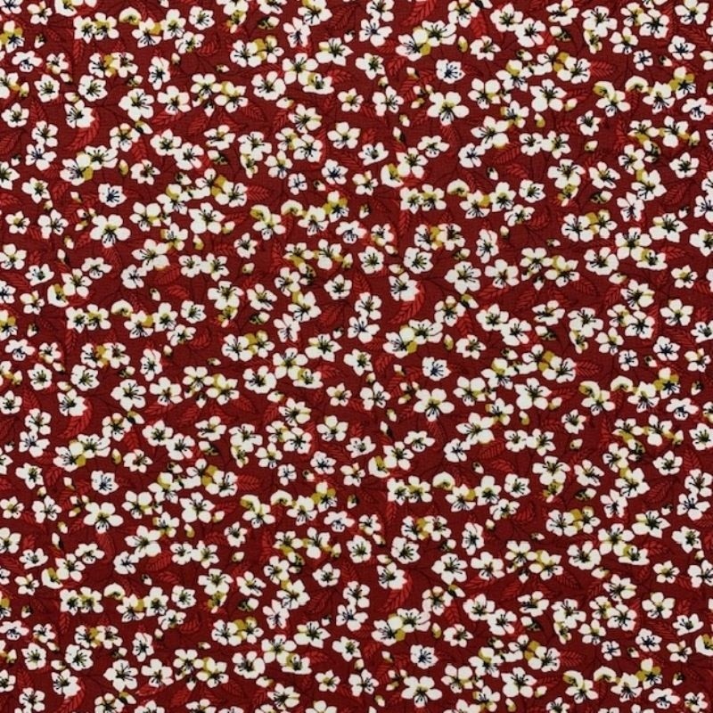Coupon 3m Tissu Cretonne Miyu Rouge 