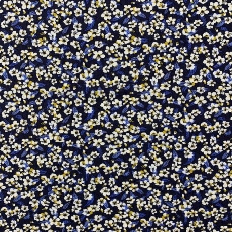 Coupon 3m Tissu Cretonne Miyu Indigo 