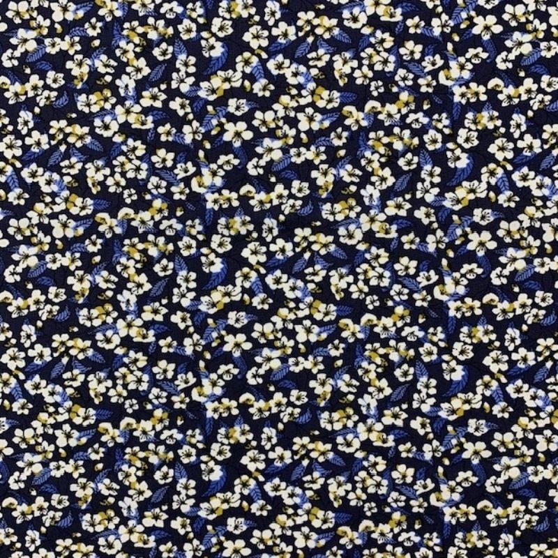 Coupon 3m Tissu Cretonne Miyu Indigo 