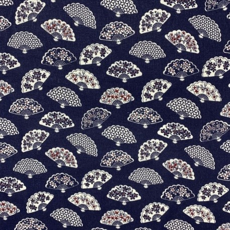 Coupon 3m Tissu Cretonne Pekin Encre