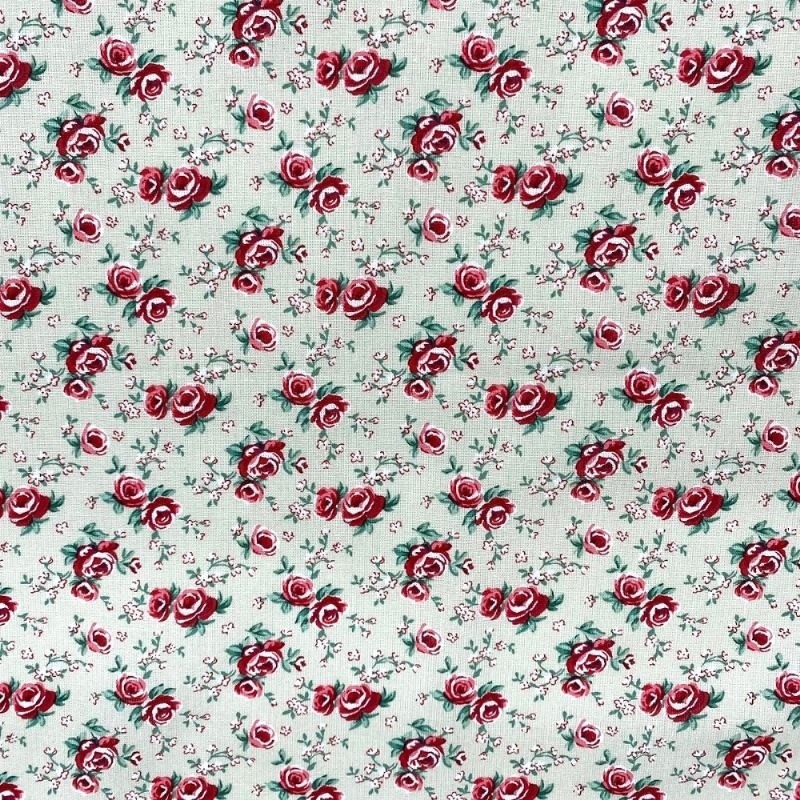 Coupon 3m Tissu Cretonne Suzanne Coloris Lin rouge