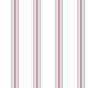 Coupon 3m Tissu Cretonne Imprimée Regence Rayure Rouge