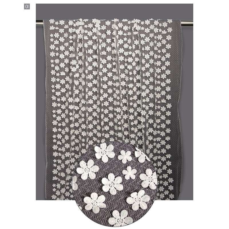 Coupon 3m Tissu Dentelle 3d Blanc 