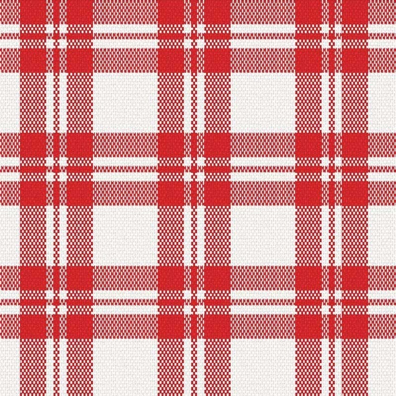 Coupon 3m Tissu Escoces Carreaux Rouge 