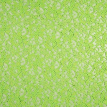 Coupon 3m Tissu Dentelle Candy Vert 