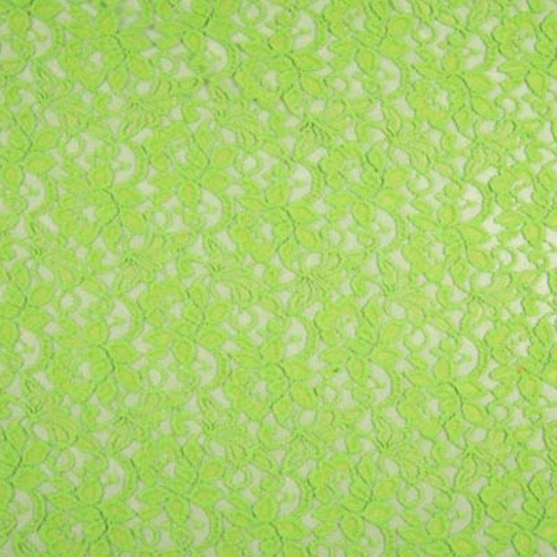 Coupon 3m Tissu Dentelle Candy Vert 