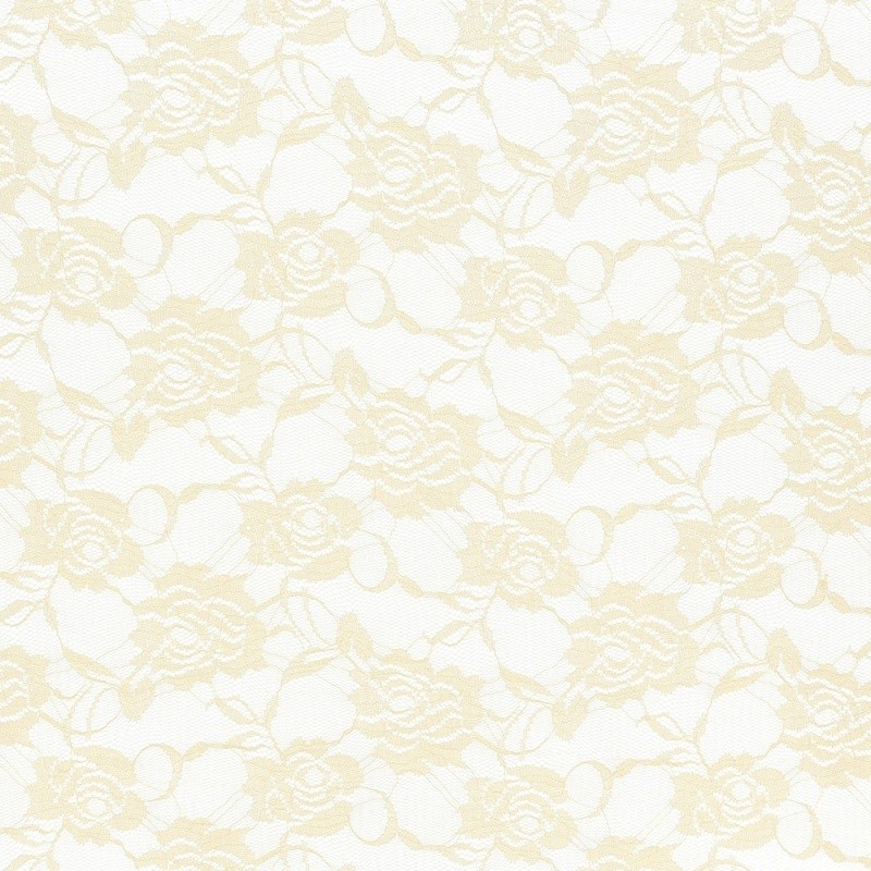 Coupon 3m Tissu Dentelle Ecru 