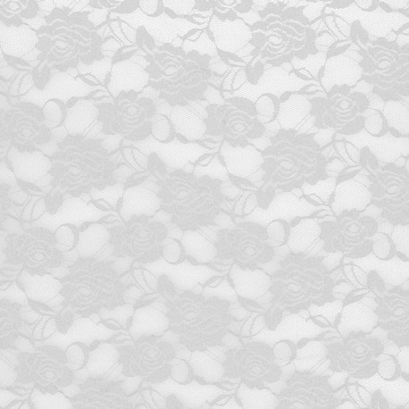 Coupon 3m Tissu Dentelle Gris Clair 