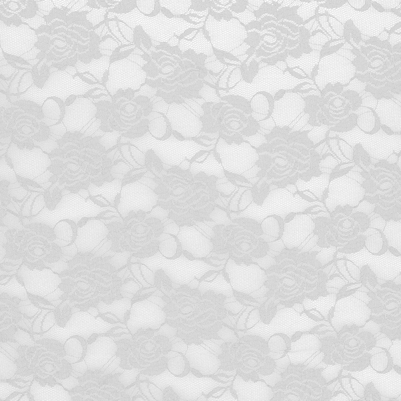 Coupon 3m Tissu Dentelle Gris Clair 