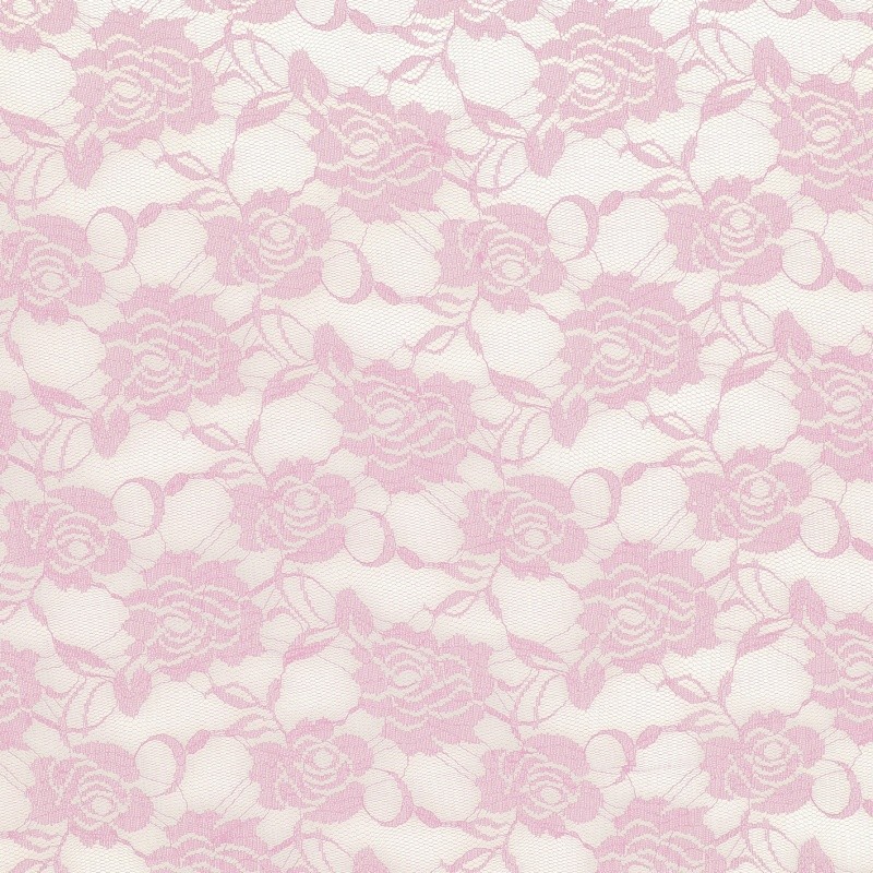 Coupon 3m Tissu Dentelle Rose Layette 