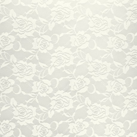 Coupon 3m Tissu Dentelle Off White