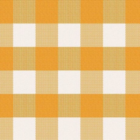 Coupon 3m Tissu Cuadro Carreaux Jaune 