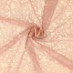 Coupon 3m Tissu Dentelle Irisée Rose Foncé
