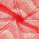 Coupon 3m Broderie Sur Tulle Rouge