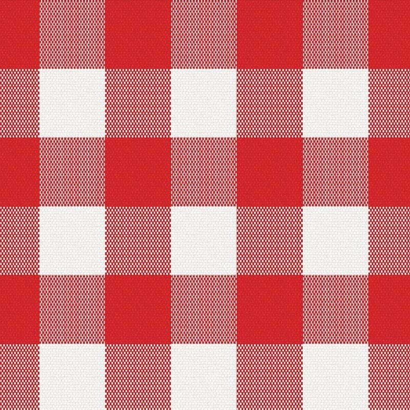 Coupon 3m Tissu Cuadro Carreaux Rouge 