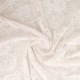Coupon 3m Tissu Elastique Roses Blanc