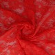 Coupon 3m Tissu Dentelle Roses Rouge