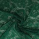 Coupon 3m Tissu Dentelle Roses Vert 