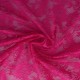 Coupon 3m Tissu Dentelle Roses Fuchsia 