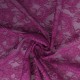 Coupon 3m Tissu Dentelle Roses Prune