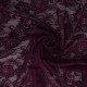 Coupon 3m Tissu Dentelle Roses Violet Foncé