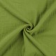 Coupon 3m Tissu Double Gaze Uni Vert 