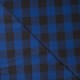 Coupon 3m Tissu Coton Gratté Carreaux Bleu noir