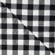 Coupon 3m Tissu Coton Gratté Carreaux Blanc noir