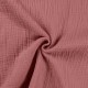 Coupon 3m Tissu Double Gaze Uni Vieux Rose 