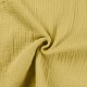 Coupon 3m Tissu Double Gaze Uni Jaune Paille 